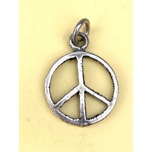 Peace Sign Sterling Silver Jewelry Charm #global #peace